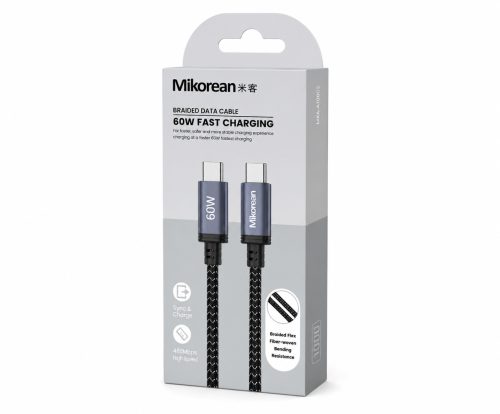 Mikorean 60W USB-C to USB-C Braided Fast Charging Cable