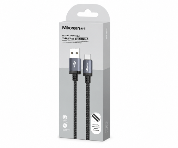 Mikorean 2.4A USB-A to USB-C Braided Charging Cable