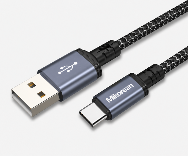 Mikorean 2.4A USB-A to USB-C Braided Charging Cable