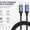 Mikorean 60W USB-C to USB-C Braided Fast Charging Cable