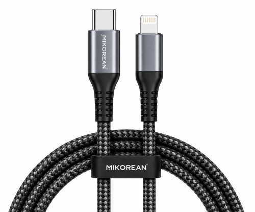 Mikorean 27W USB-C to Lightning Braided Fast Charging Cable