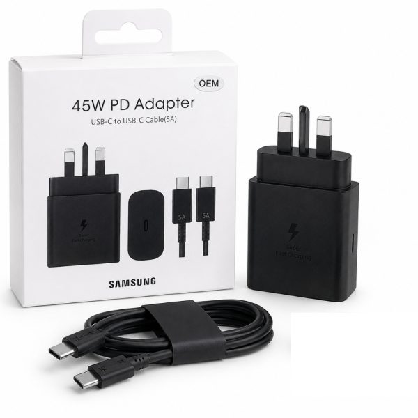 Samsung 25W PD USB-C Fast Charger Adapter with USB-C to USB-C Cable (3A)