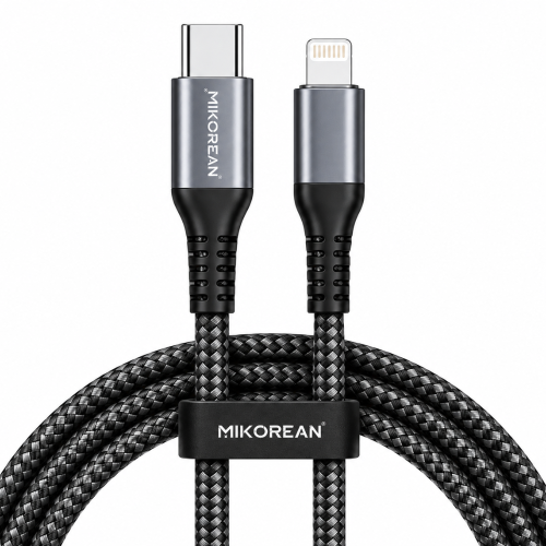 yyt Mikorean 27W USB-C to Lightning Braided Fast Charging Cable